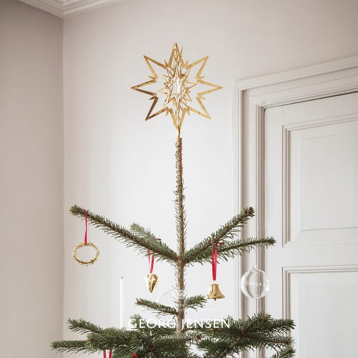 Estrella árbol Christmas Collectibles L, chapada en oro Georg Jensen