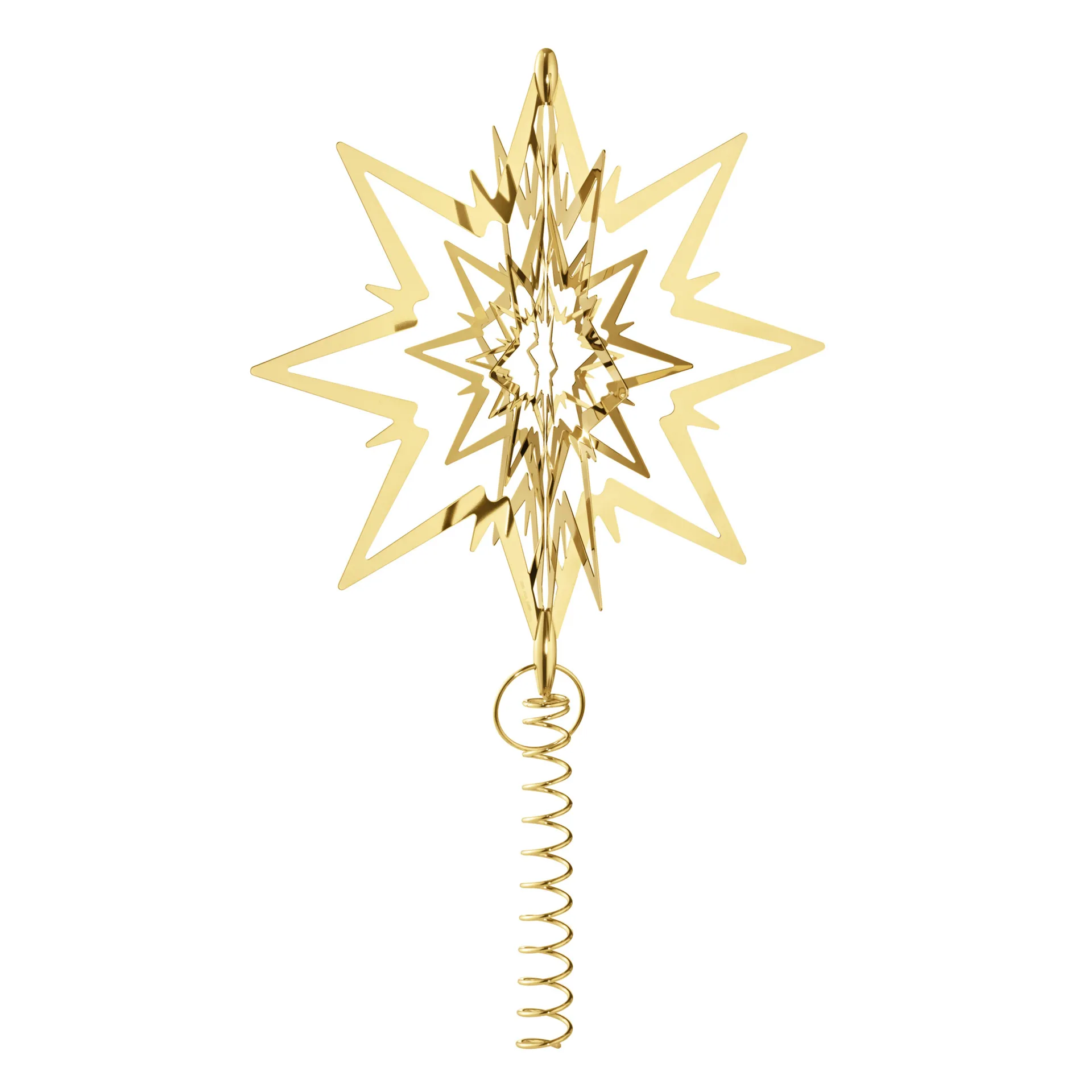 Estrella árbol Christmas Collectibles L, chapada en oro Georg Jensen