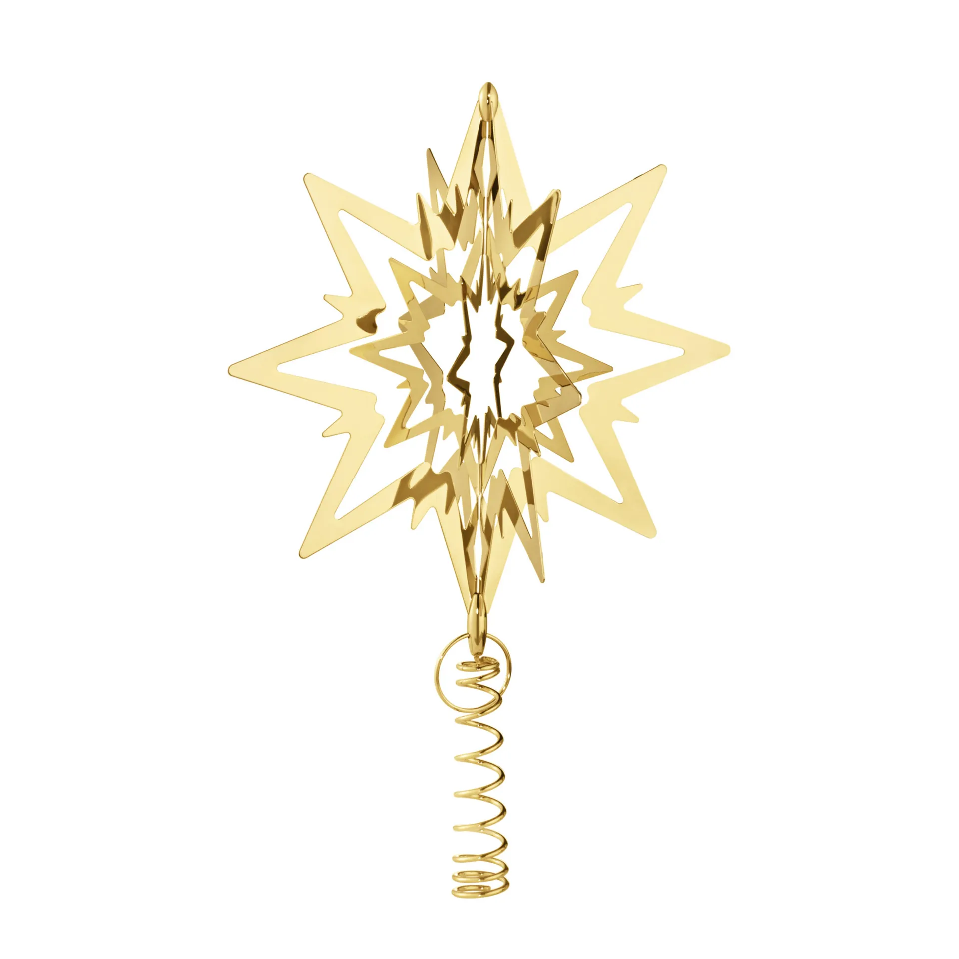 Estrella árbol Christmas Collectibles M, chapada en oro Georg Jensen