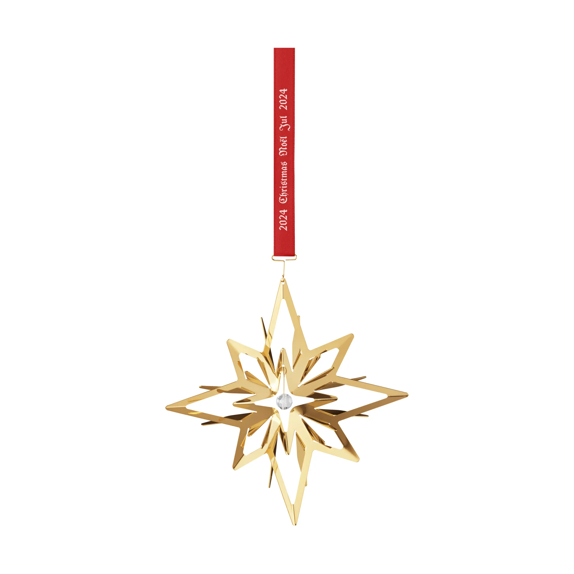 Estrella colgante de Navidad 2024, Chapado en oro Georg Jensen