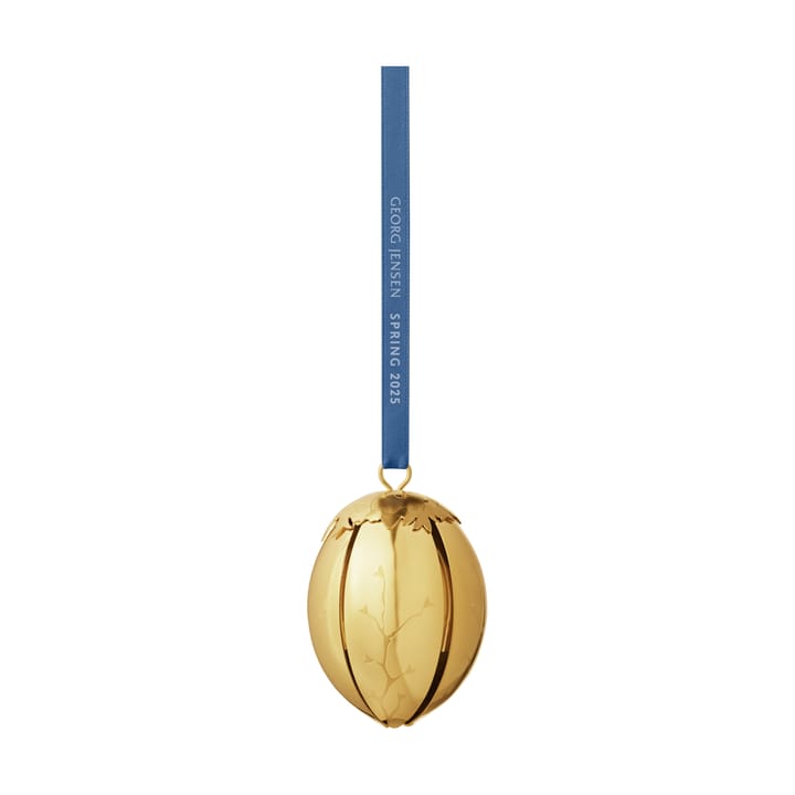 Huevo de Pascua decorativo Spring 2025, Acero inoxidable chapado en oro Georg Jensen