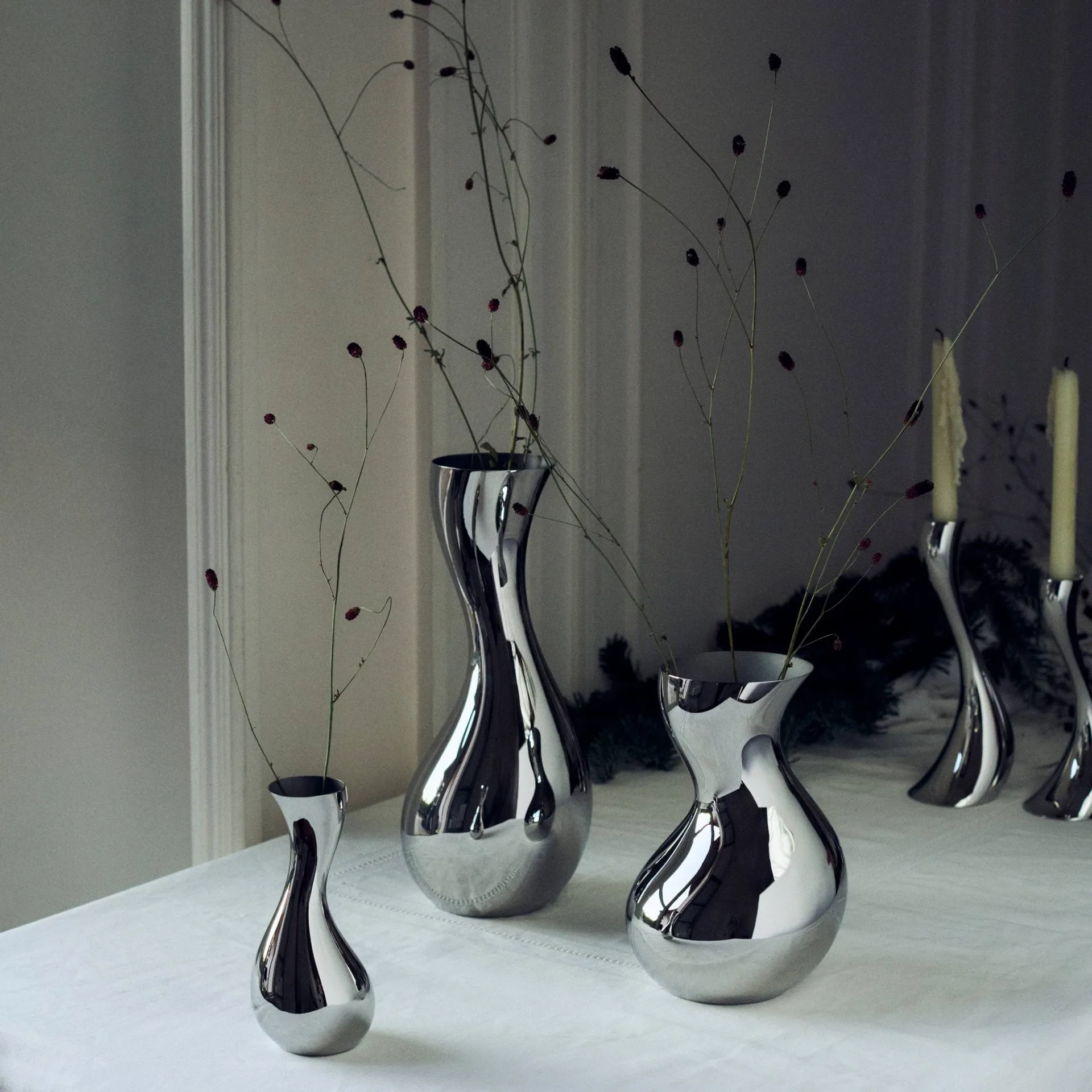 Jarrón Cobra, Acero inoxidable, small Georg Jensen