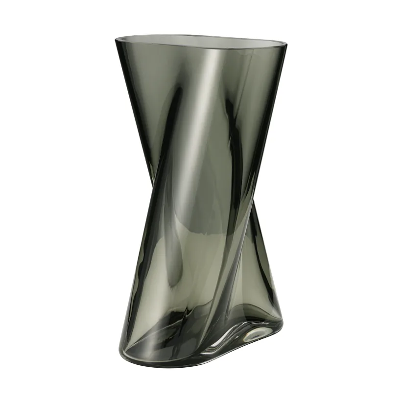 Jarrón de cristal Lituus, Gris, grande Georg Jensen