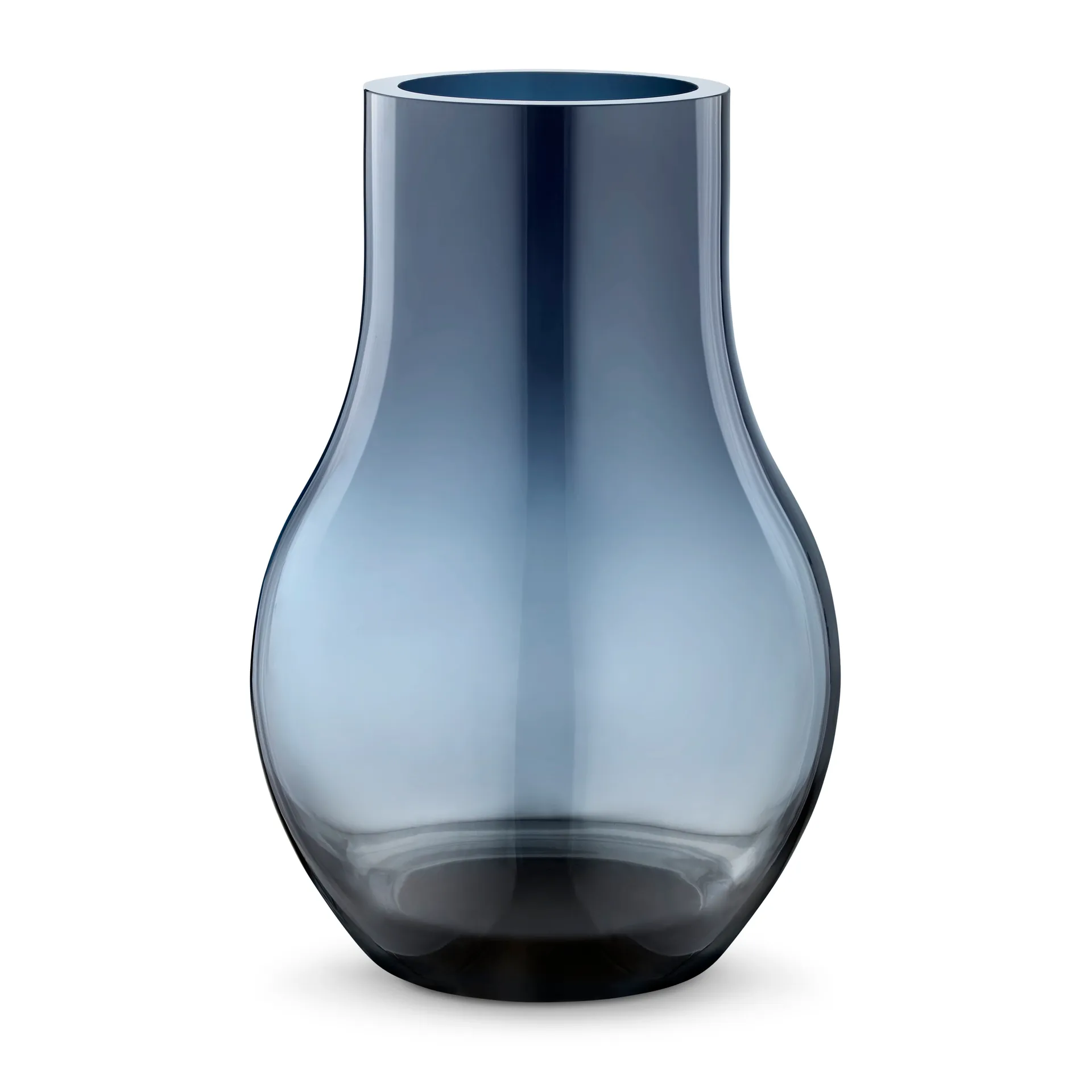Jarrón de vidrio azul Cafu, mediano, 30 cm Georg Jensen