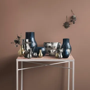 Jarrón de vidrio azul Cafu - mini, 14,8 cm - Georg Jensen