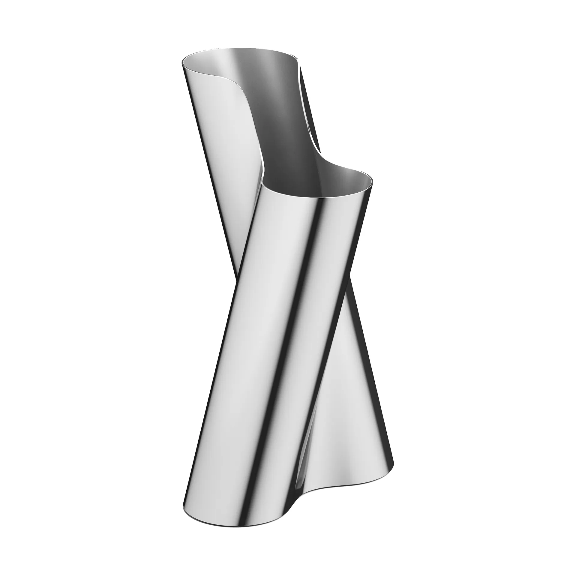 Jarrón Lituus large 34,2 cm, Acero inoxidable Georg Jensen