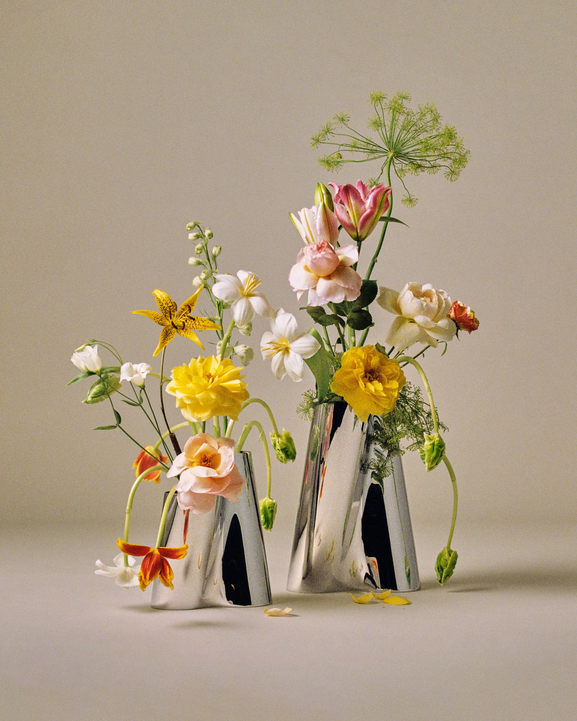 Jarrón Lituus medium 20,4 cm, Acero inoxidable Georg Jensen