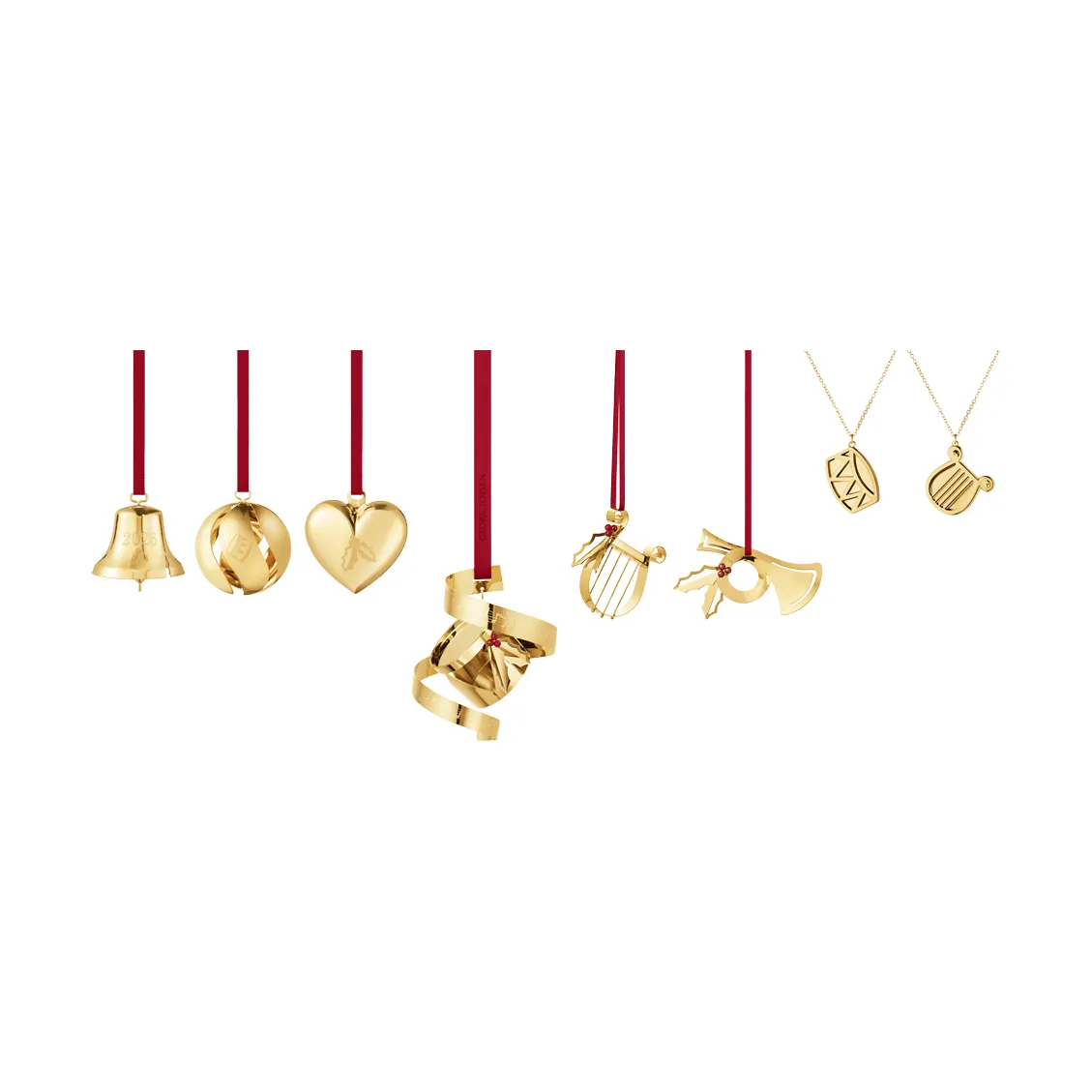juego de adornos de 2026, Dorado, 8 piezas Georg Jensen