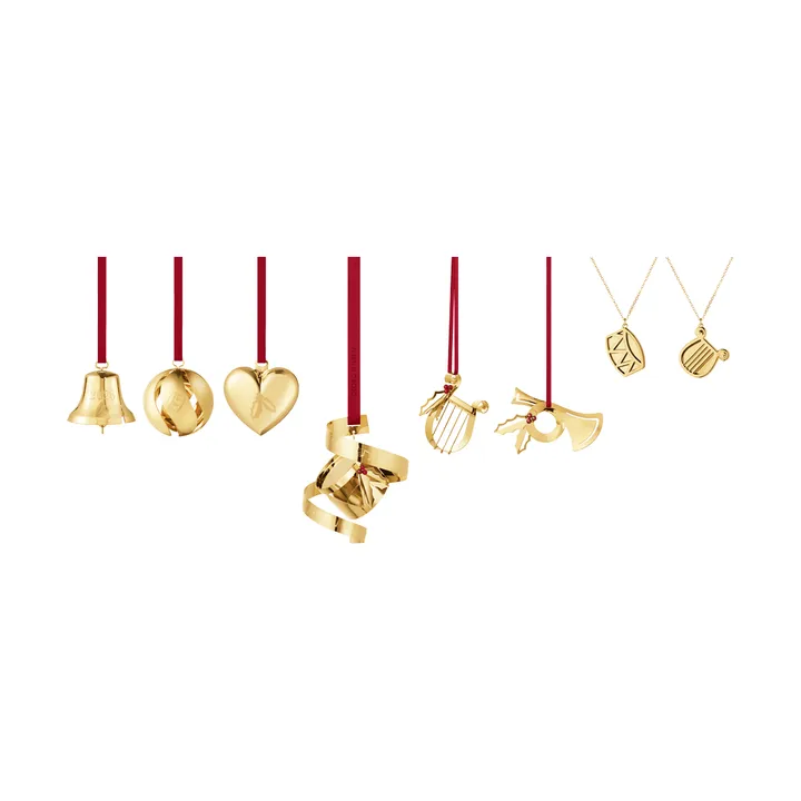 juego de adornos de 2026 - Dorado, 8 piezas - Georg Jensen