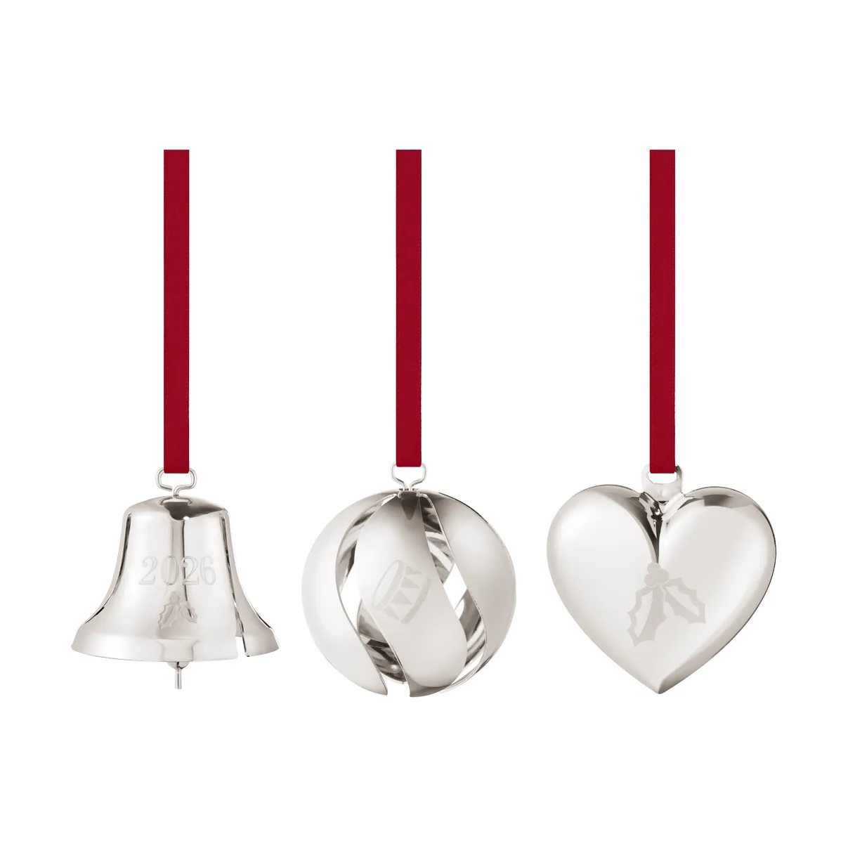 juego de adornos de 2026, Palladium, 3 piezas Georg Jensen