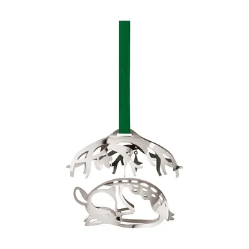 Móvil decorativo para Navidad 2023 ciervo - Chapado en paladio - Georg Jensen