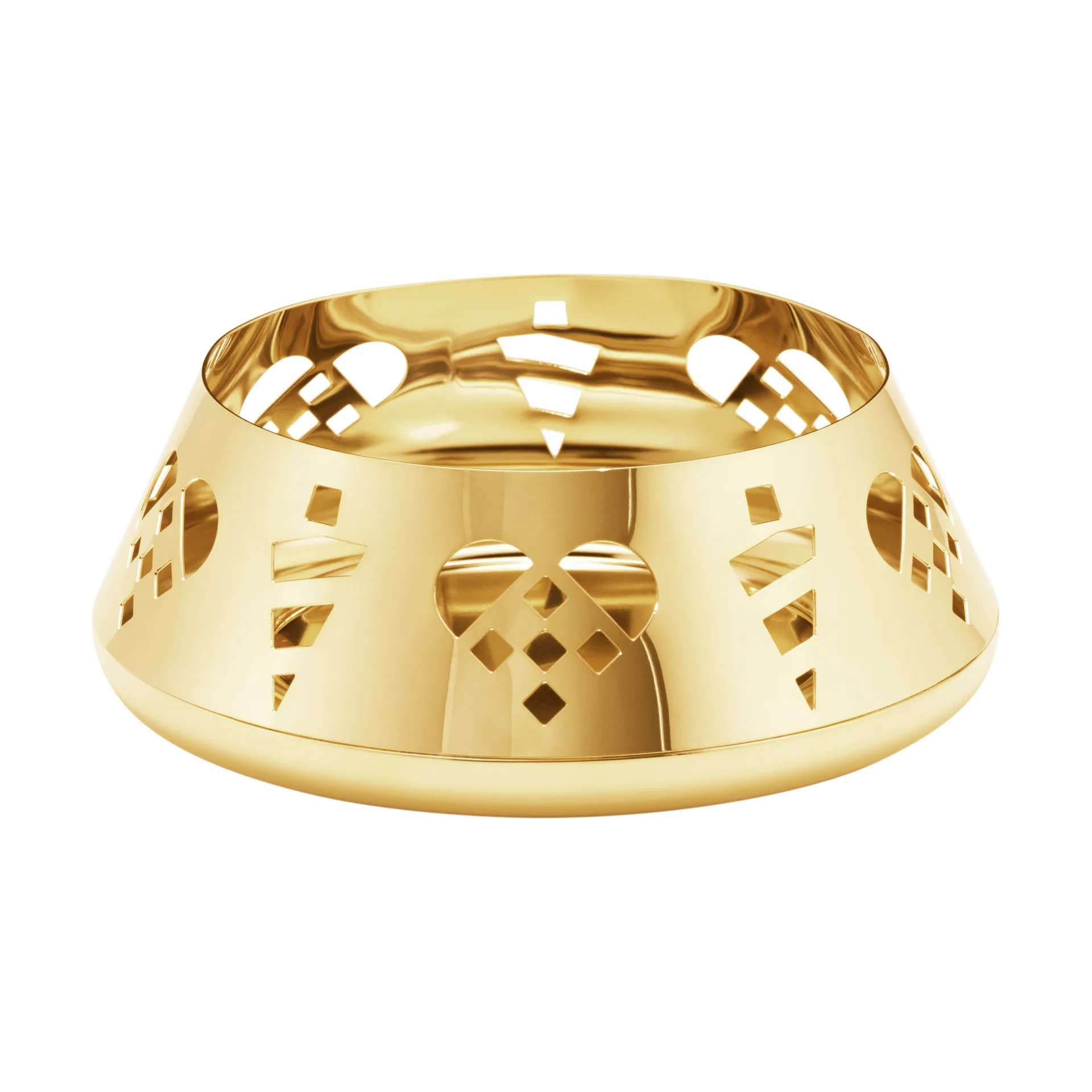 Portavelas año 2025, Acero inoxidable chapado en oro Georg Jensen