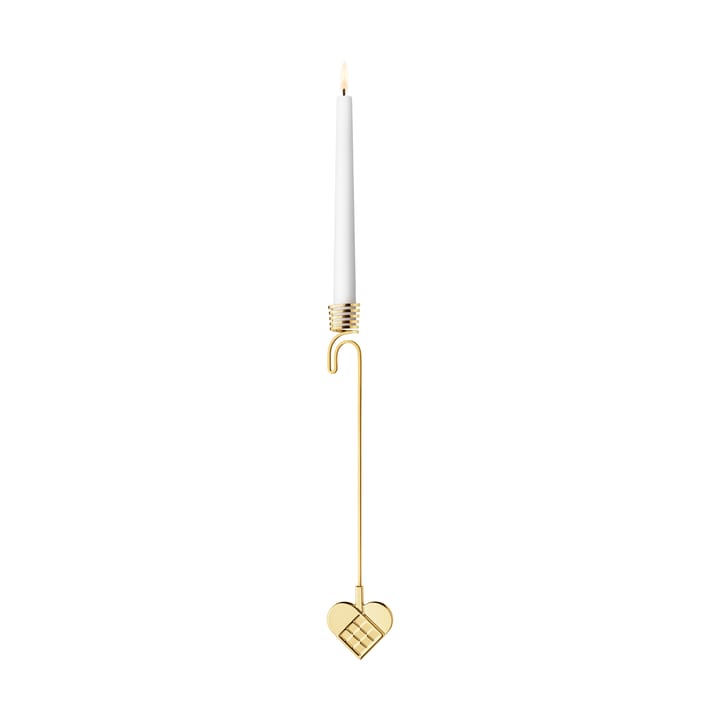 Portavelas de árbol de Navidad 2025 corazón - Aleación de zinc bañado en oro - Georg Jensen