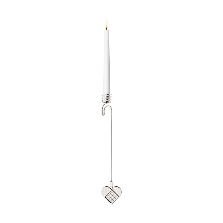 Portavelas de árbol de Navidad 2025 corazón - Aleación de zinc plateada en paladio - Georg Jensen