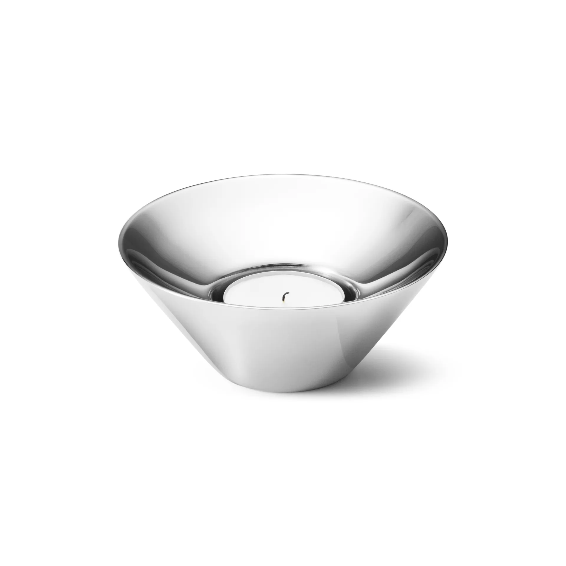 Portavelas Tunes Ø10,2 cm, acero inoxidable Georg Jensen