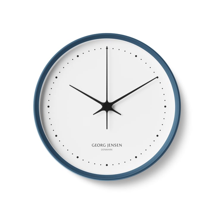Reloj de pared Henning Koppel Ø 22 cm, azul-blanco Georg Jensen