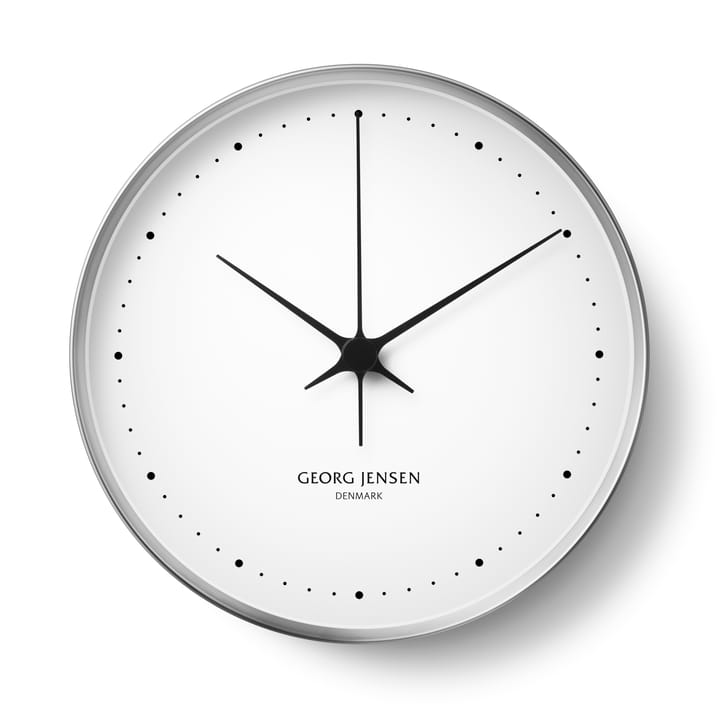 Reloj de pared Koppel, blanco-acero inoxidable - Ø 30 cm - Georg Jensen
