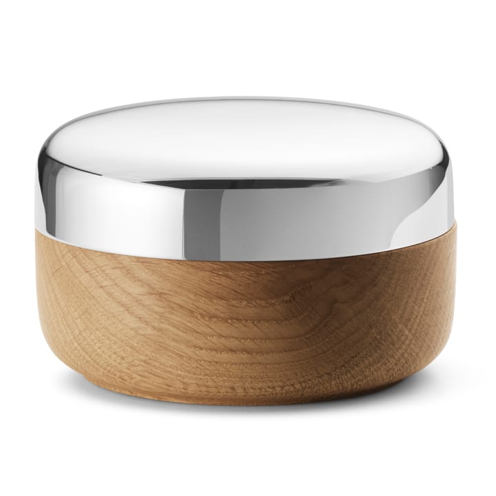 Salero Alfredo Ø8,5 cm, Roble-acero inoxidable Georg Jensen