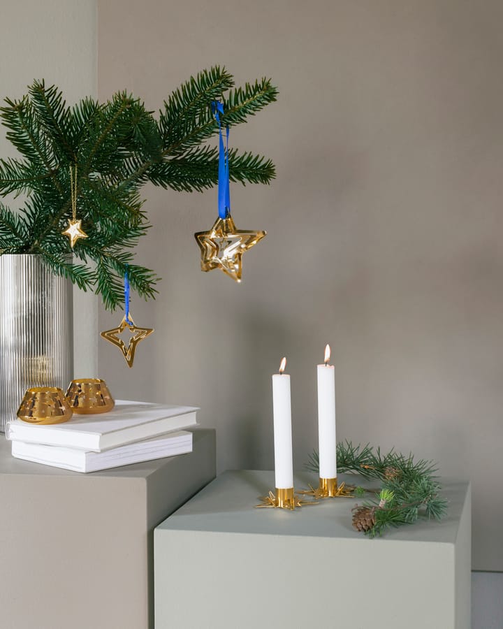 Set de 2 candelabros Classic christmas star Ø9 cm, Dorado Georg Jensen