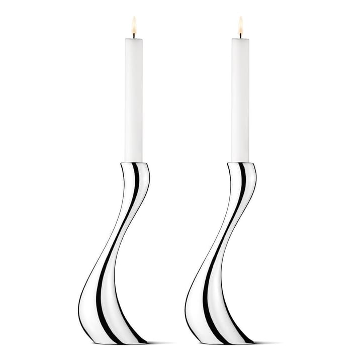 Set de 2 candeleros Cobra - grandes, 24 cm - Georg Jensen