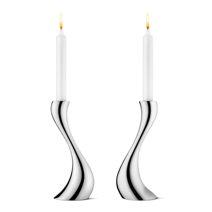 Set de 2 candeleros Cobra - medianos, 20 cm - Georg Jensen