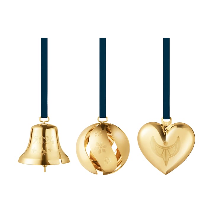 Set de adornos 3 piezas 2024, Chapado en oro Georg Jensen