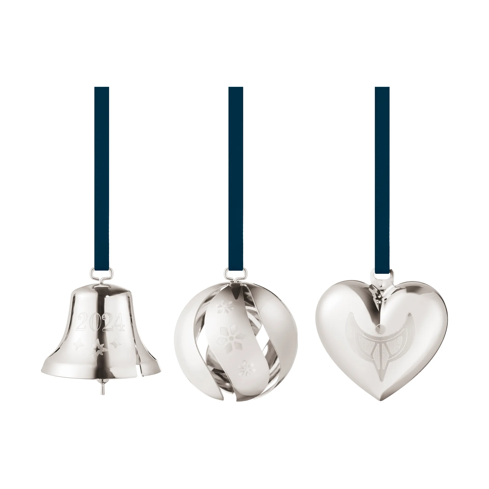 Set de adornos 3 piezas 2024, Chapado en paladio Georg Jensen