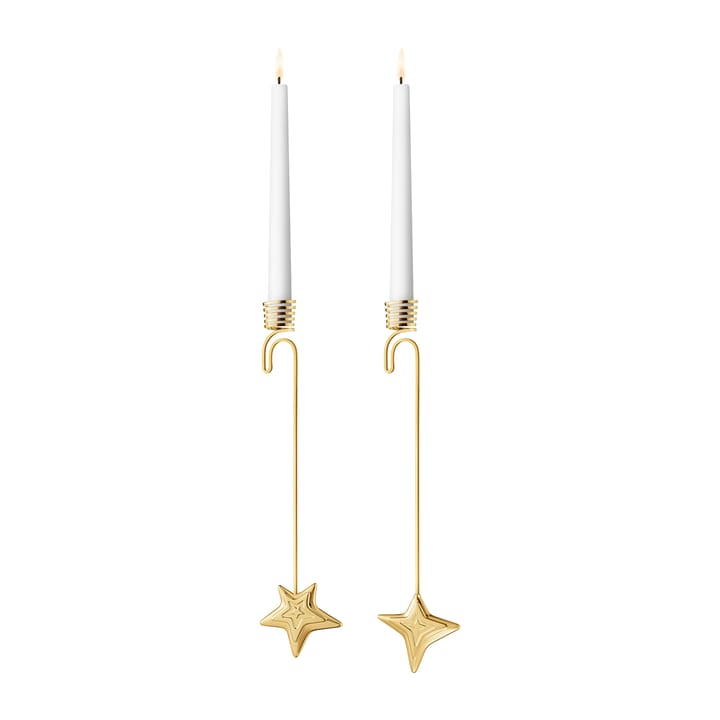 Set de candelabros colgantes 2021 Four & Five Point Star - Chapado en oro - Georg Jensen