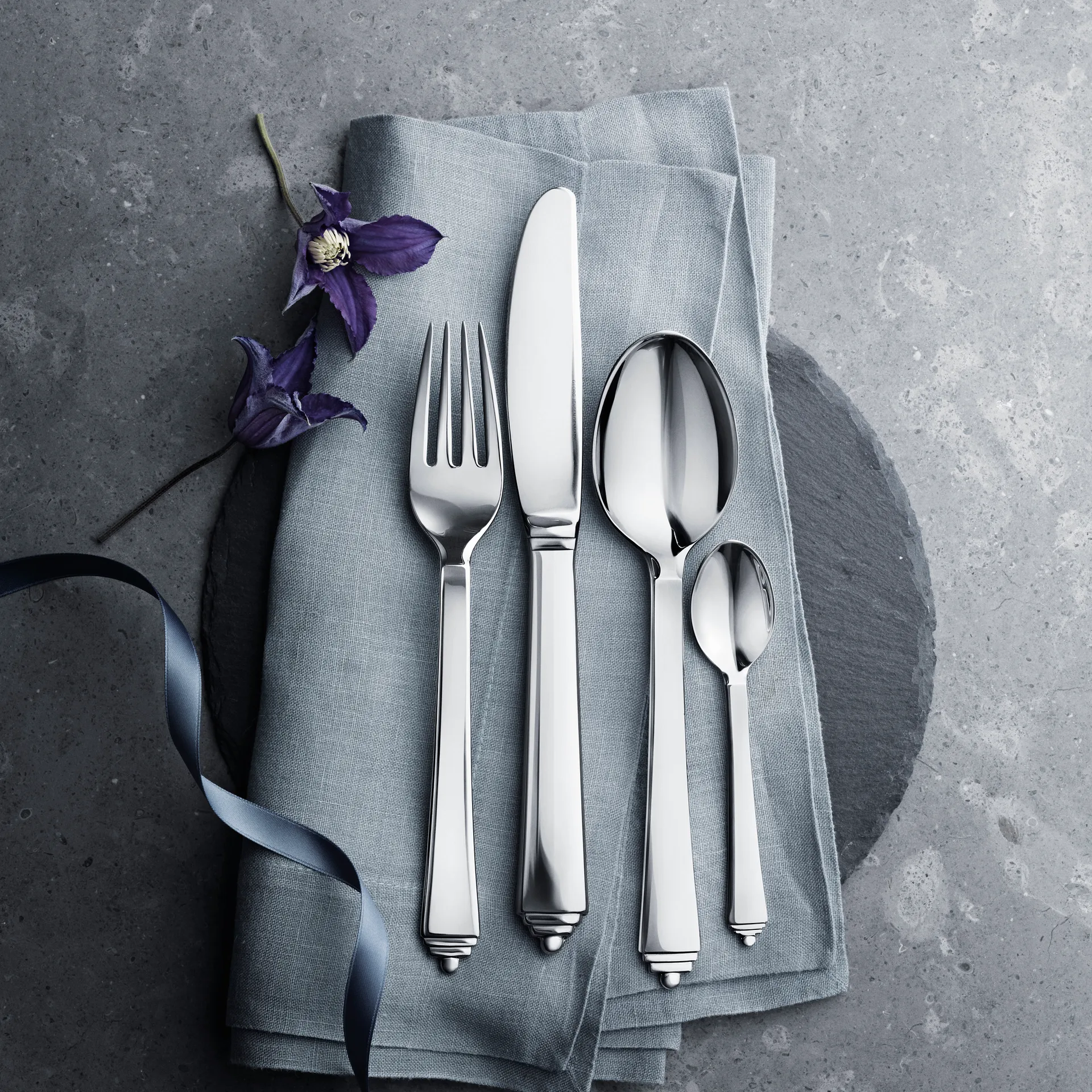 Set de cubiertos Pyramid, 4 cubiertos Georg Jensen