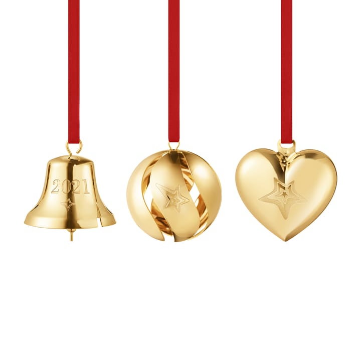 Set de regalo 2021 Christmas Collectibles - Chapado en oro - Georg Jensen