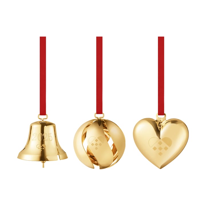 Set de regalo 2025 de 3 piezas - Latón chapado en oro - Georg Jensen
