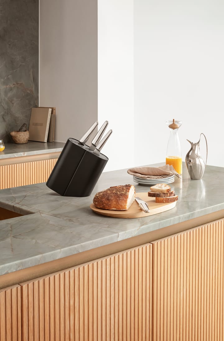 Soporte para cuchillos Alfredo, Acero inoxidable-negro Georg Jensen