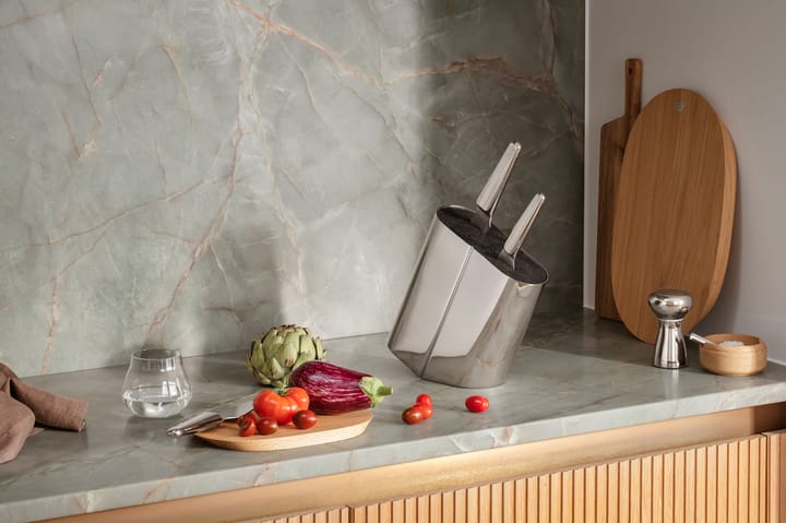 Soporte para cuchillos Alfredo, Acero inoxidable-plateado Georg Jensen