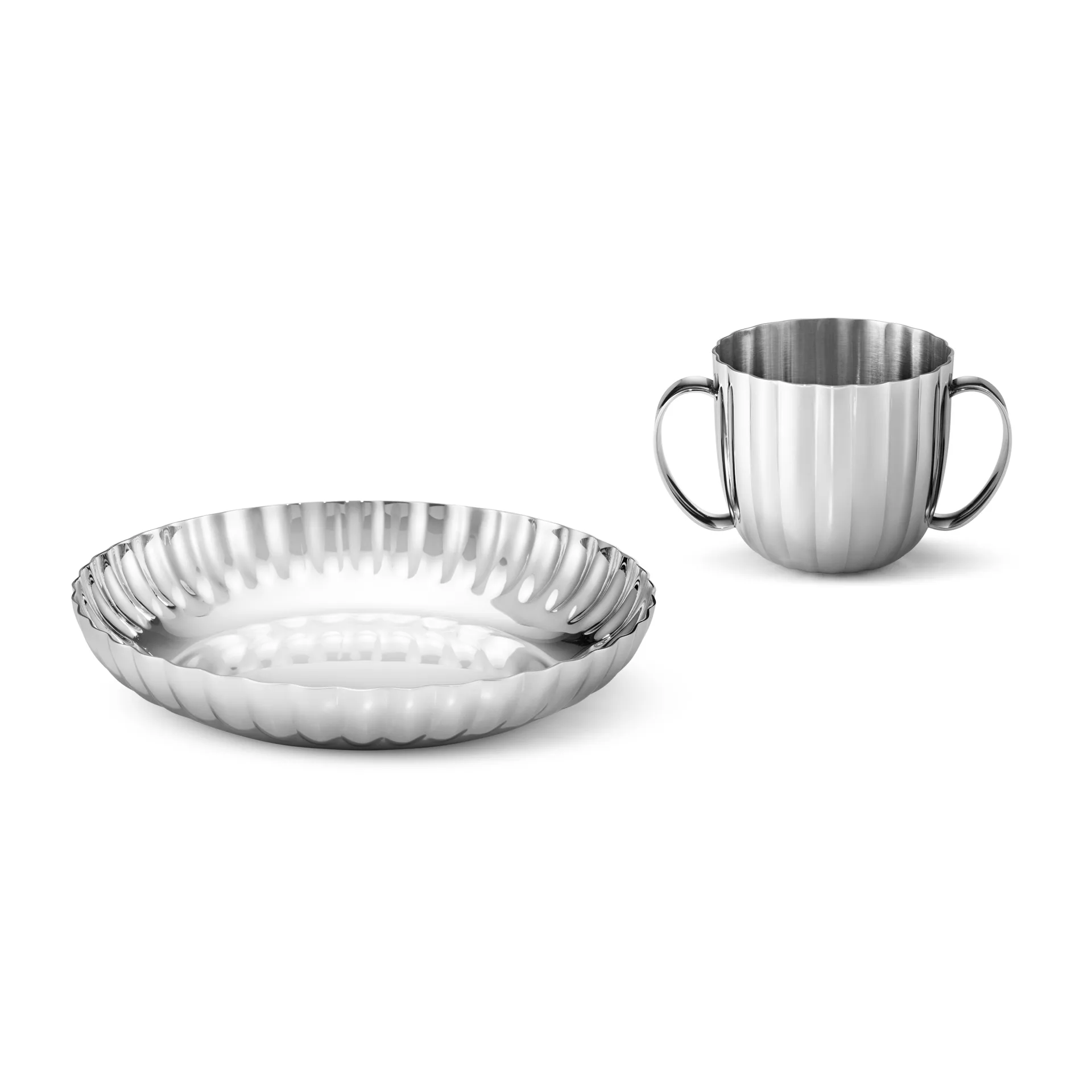 Vajilla infantil Bernadotte 2 piezas, acero inoxidable Georg Jensen