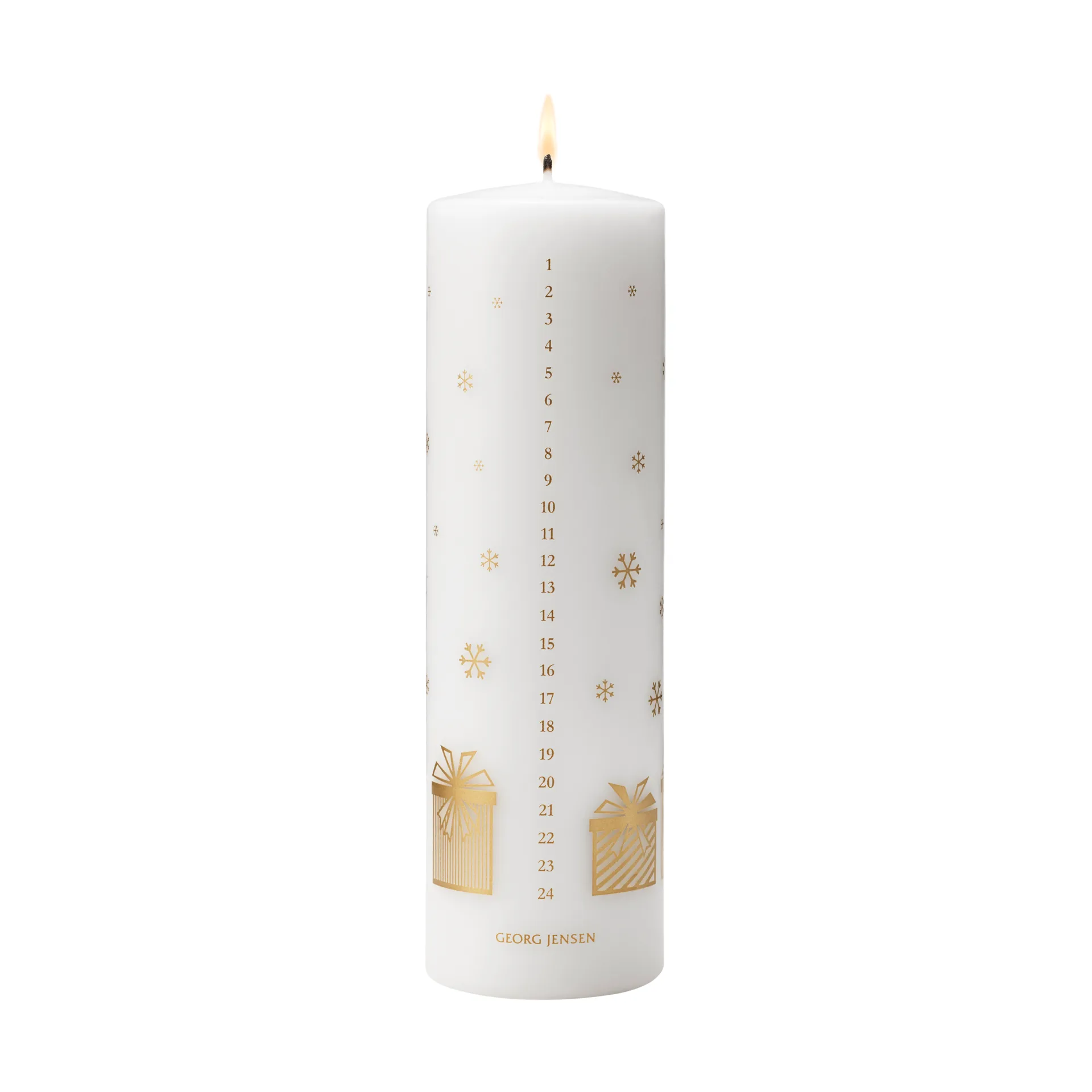 Vela de calendario 2025, Blanco-oro Georg Jensen