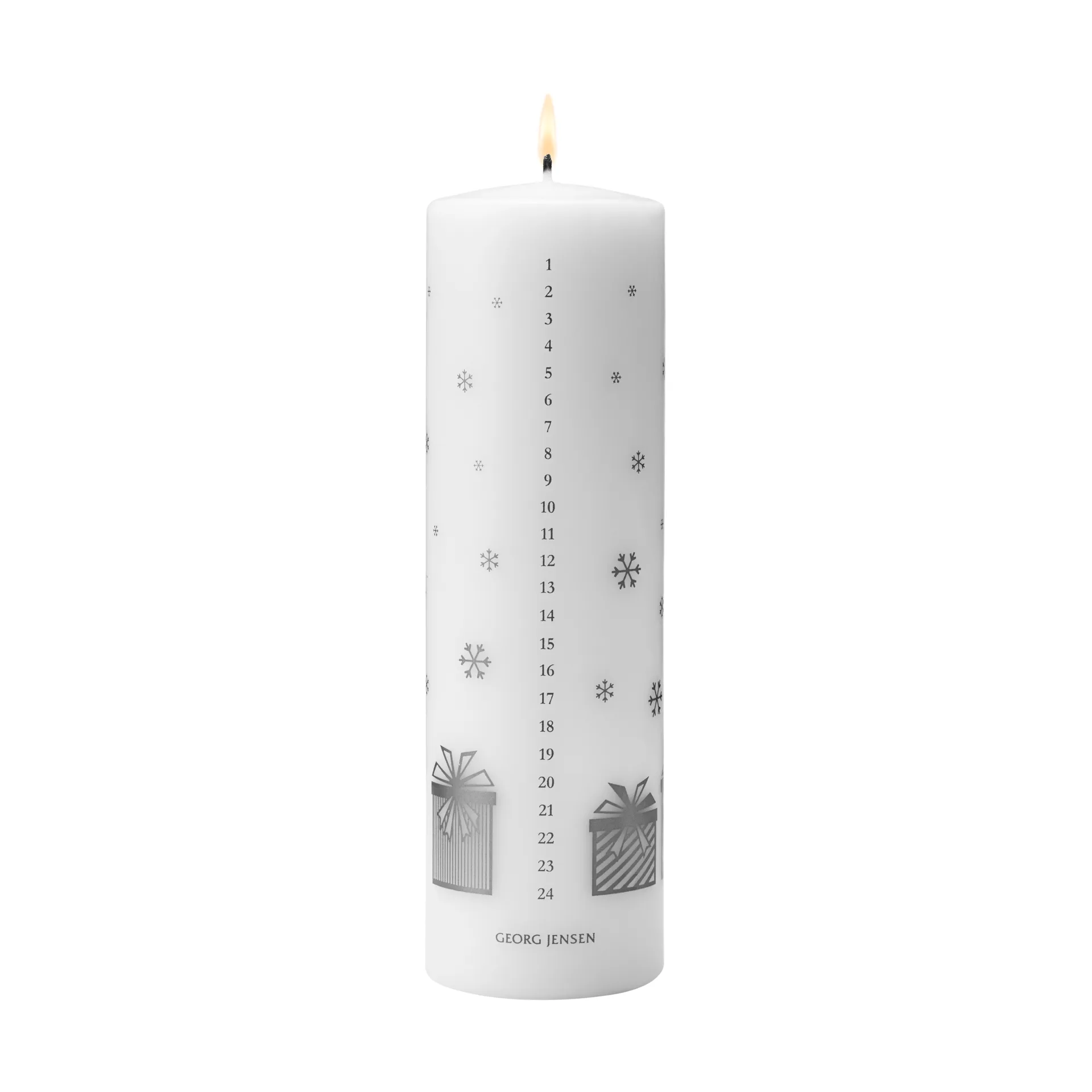 Vela de calendario 2025, Blanco-plata Georg Jensen