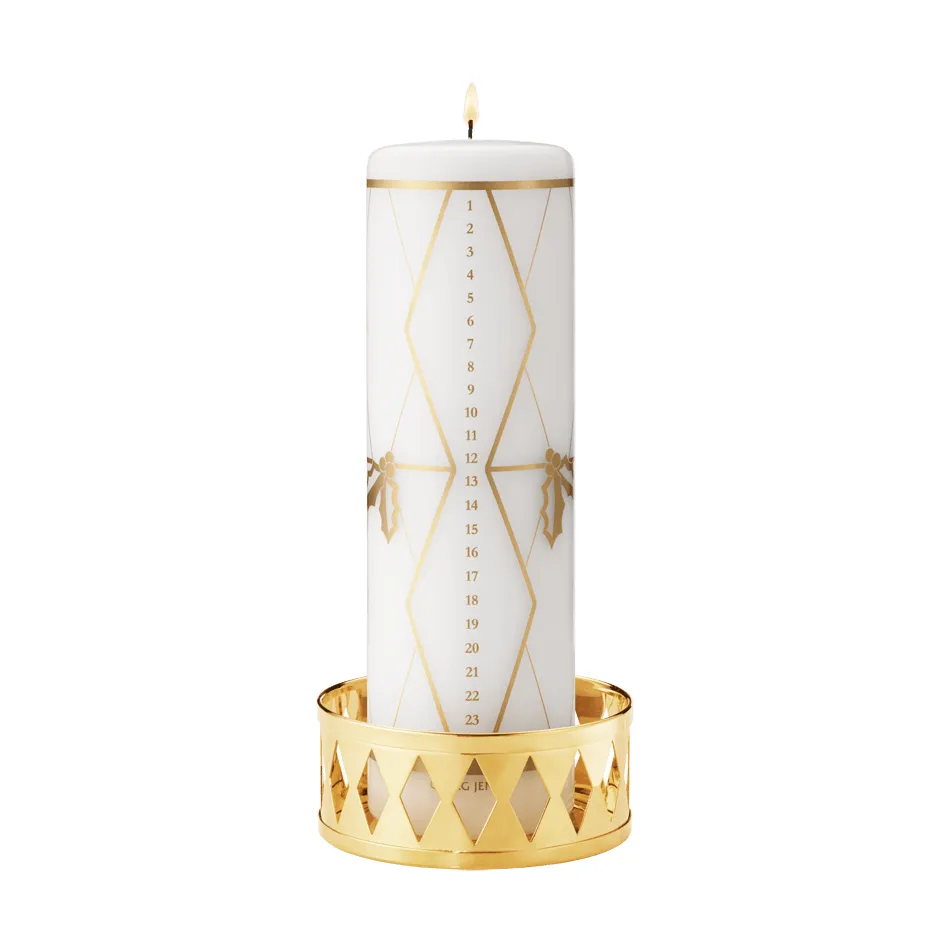 vela de calendario de 2026, estampado en dorado Georg Jensen