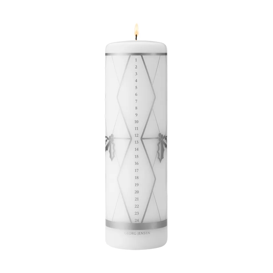 vela de calendario de 2026, impresión plateada Georg Jensen
