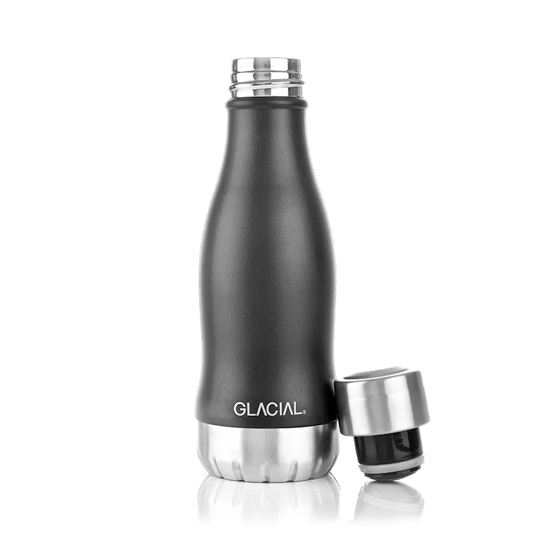 Botella de agua Glacial 280 ml, Matte black Glacial