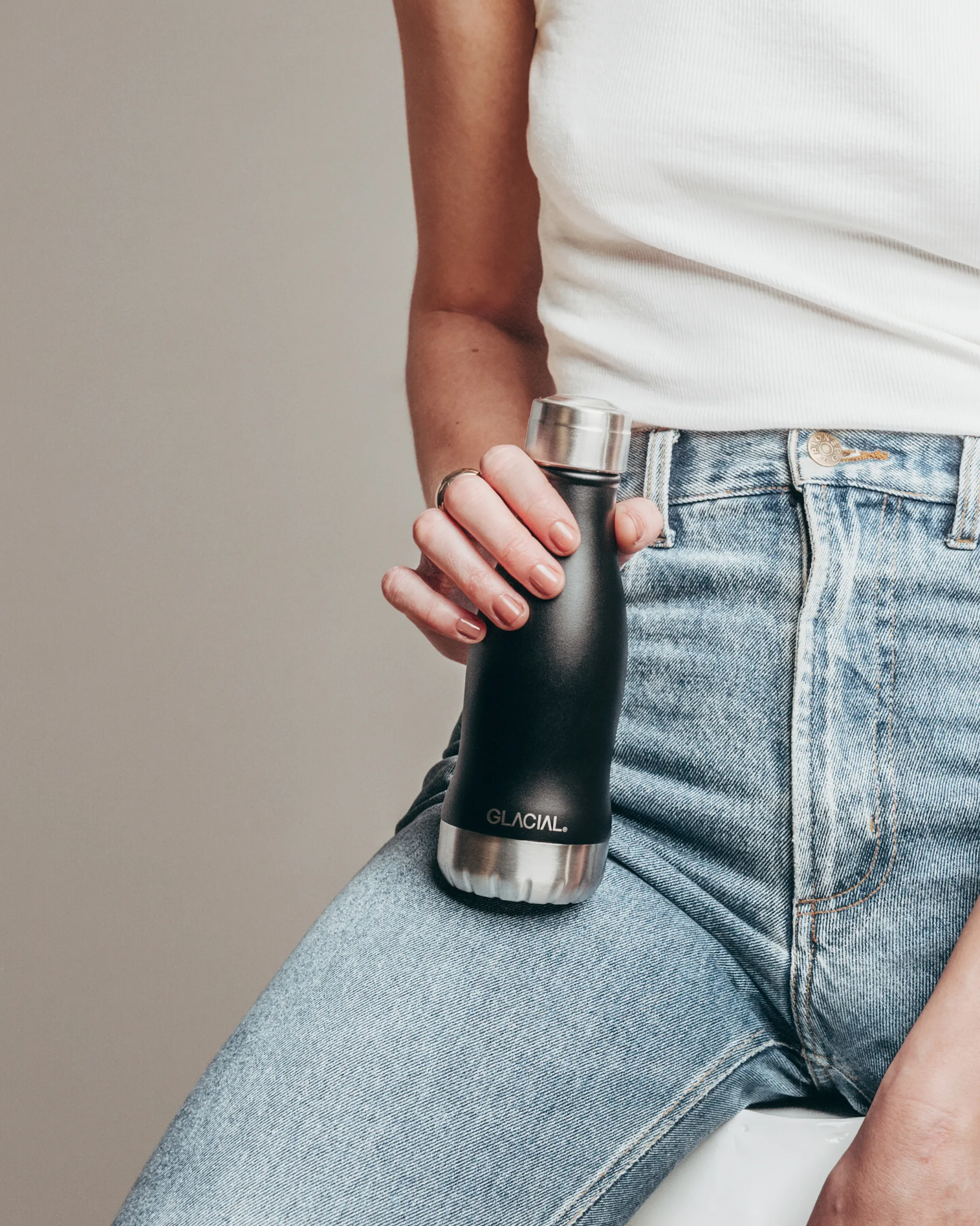 Botella de agua Glacial 280 ml, Matte black Glacial