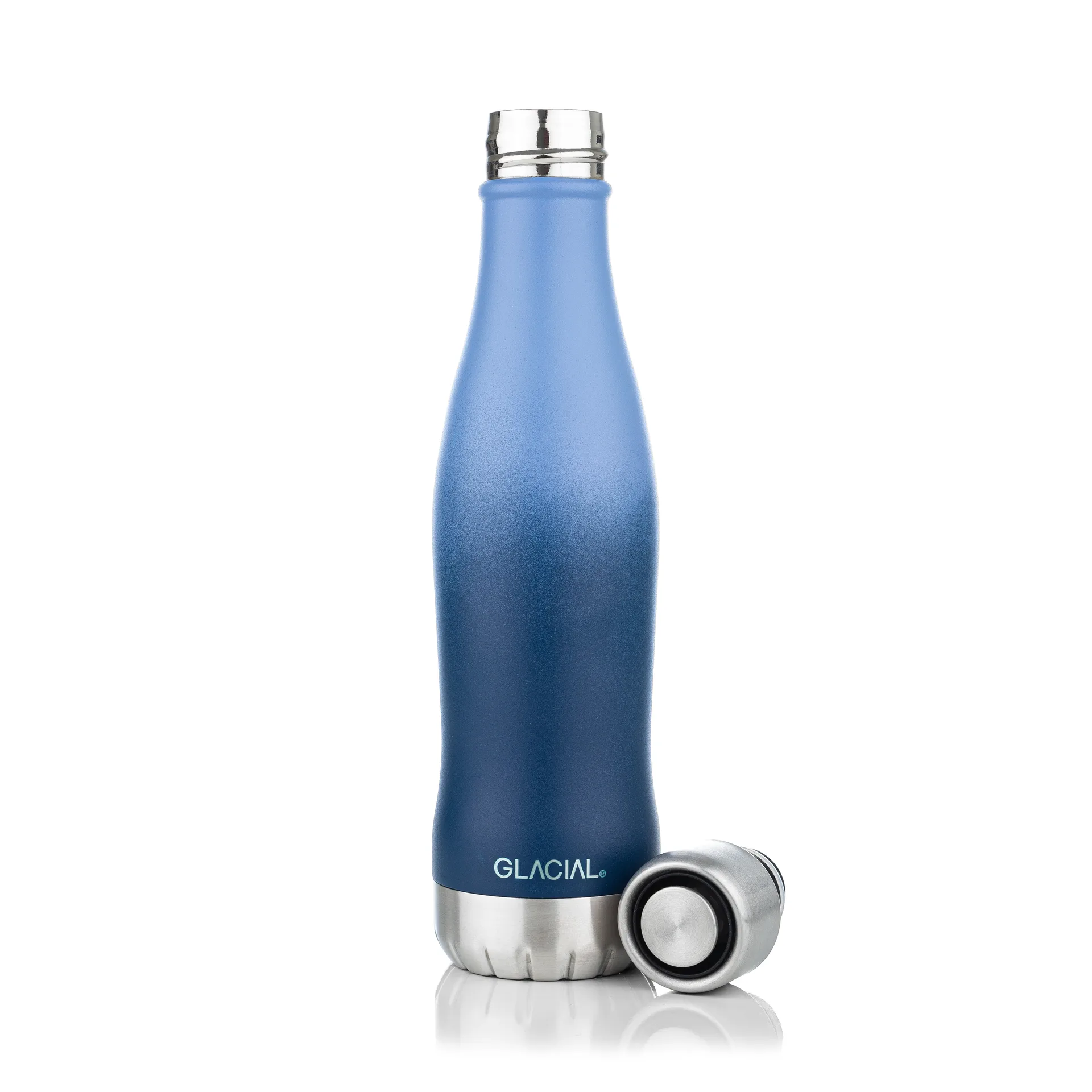 Botella de agua Glacial active 400 ml, Blue fade Glacial
