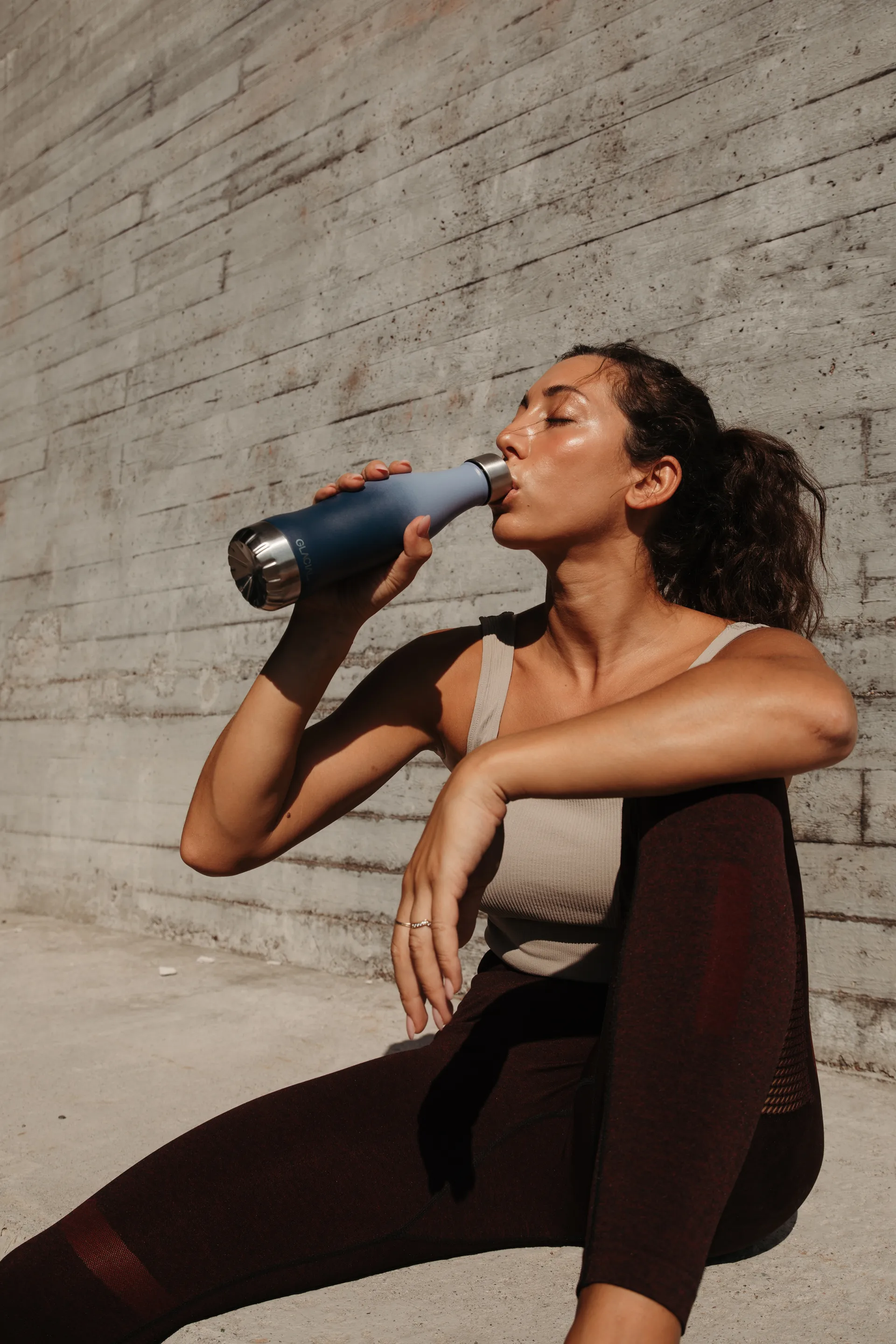 Botella de agua Glacial active 400 ml, Blue fade Glacial