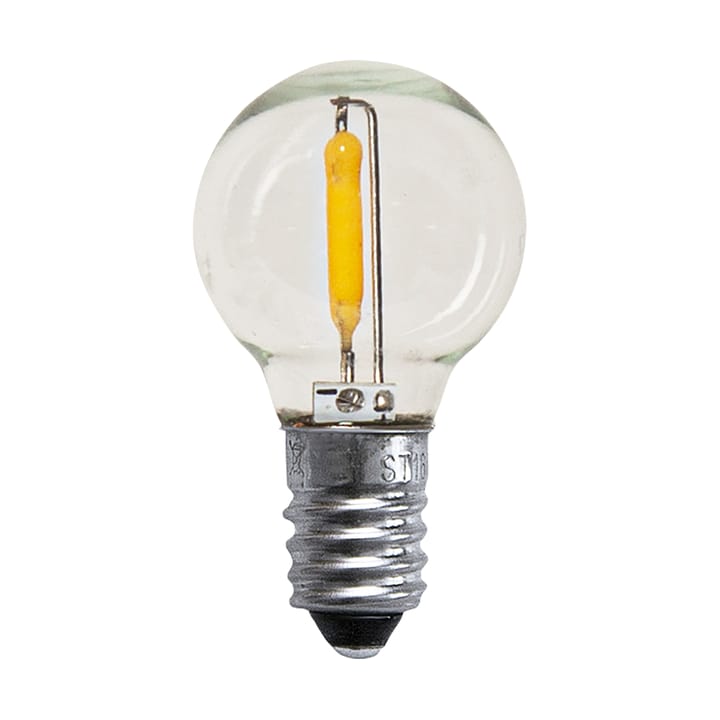3 Bombillas E10 LED globo 0,5W, Transparente Globen Lighting
