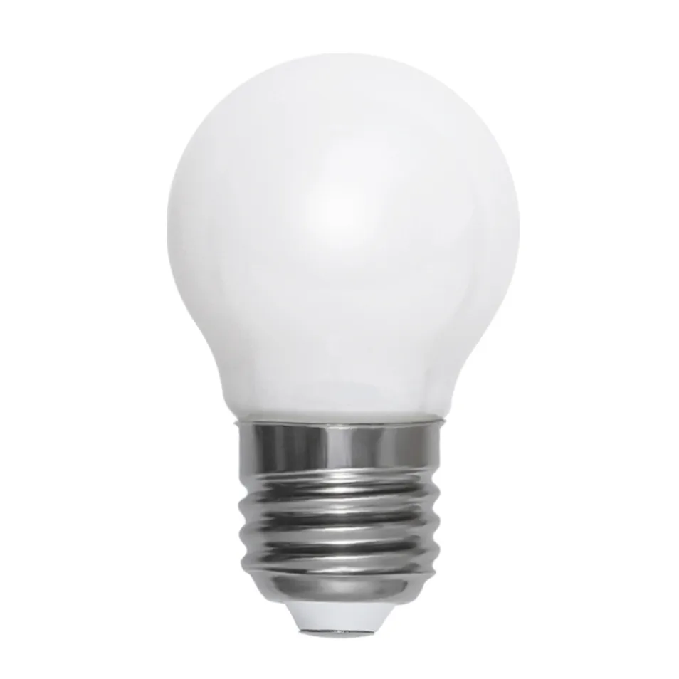 Bombilla E27 LED filamento opalina 45 mm, 5W Globen Lighting