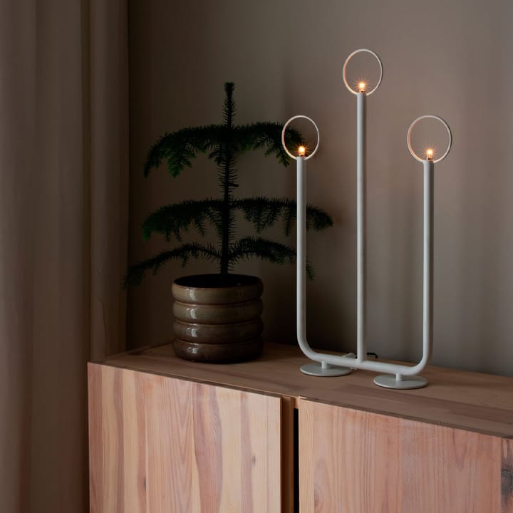 Candelabro de Adviento Natale 3, Blanco Globen Lighting