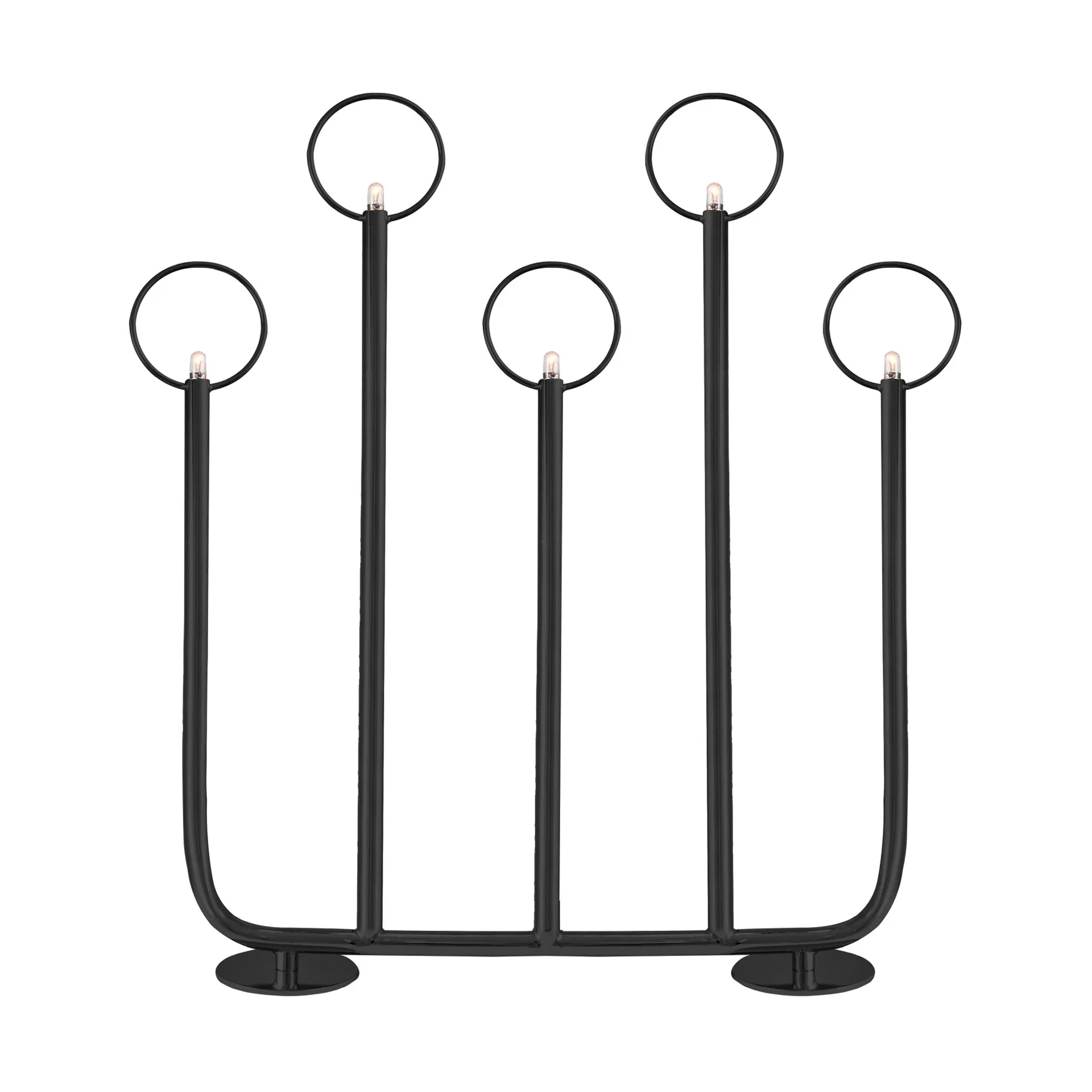 Candelabro de Adviento Natale 5, Negro Globen Lighting
