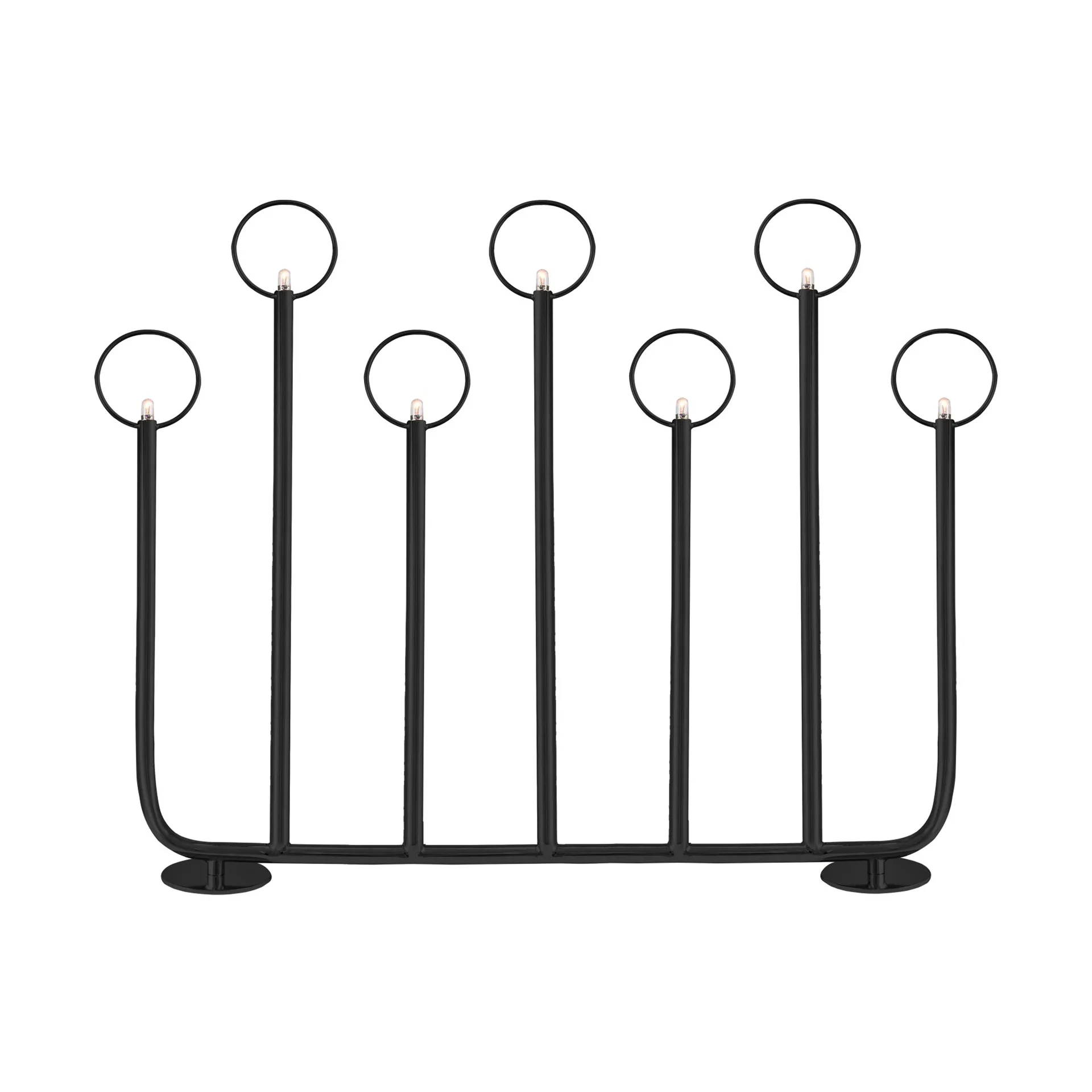 Candelabro de Adviento Natale 7, Negro Globen Lighting