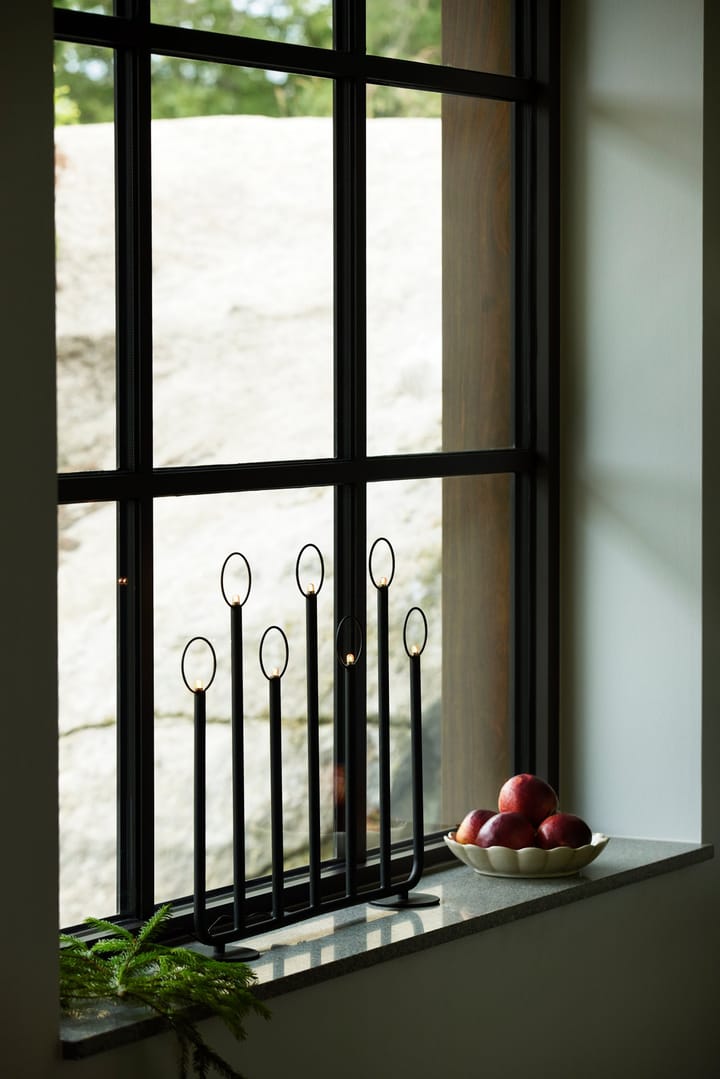 Candelabro de Adviento Natale 7, Negro Globen Lighting