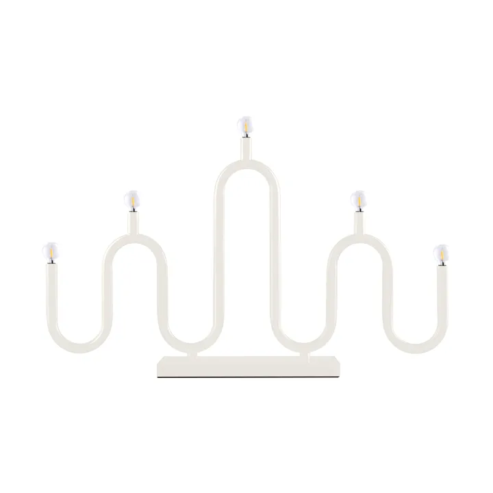 Candelabro de Adviento Noel 5 - Marfil blanco - Globen Lighting