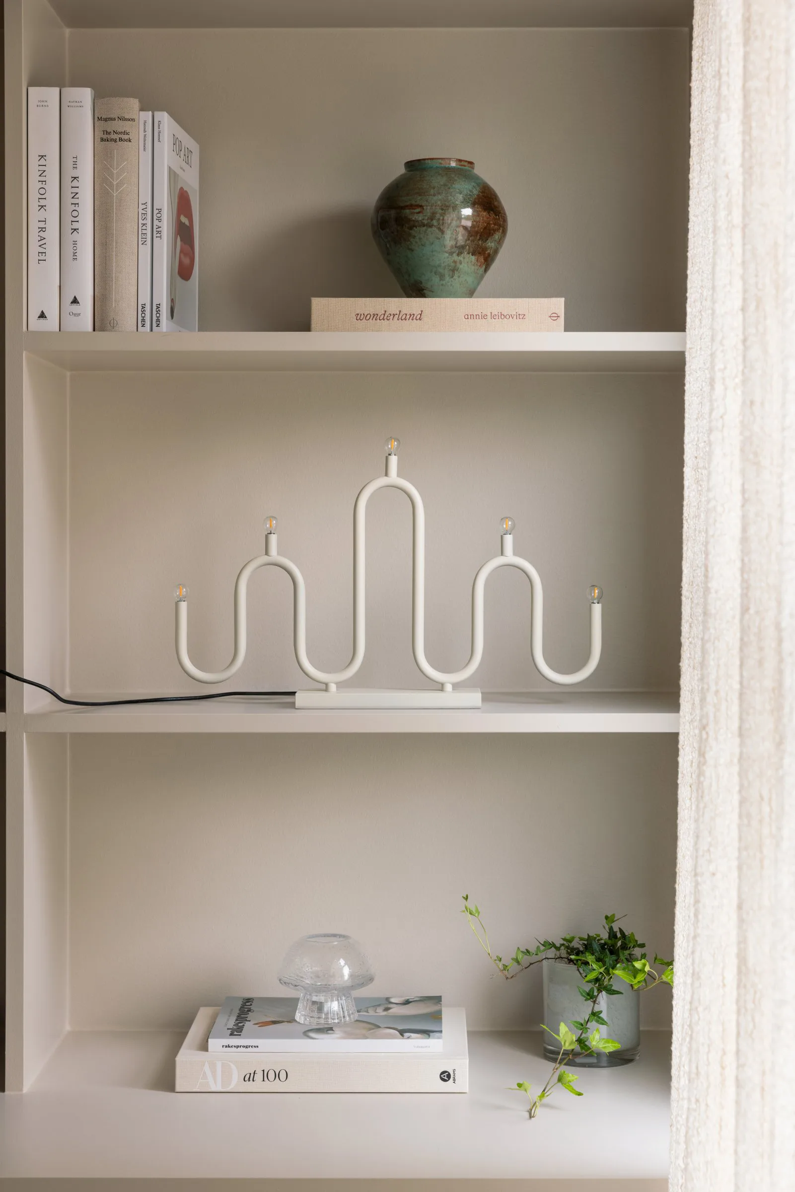 Candelabro de Adviento Noel 5, Marfil blanco Globen Lighting